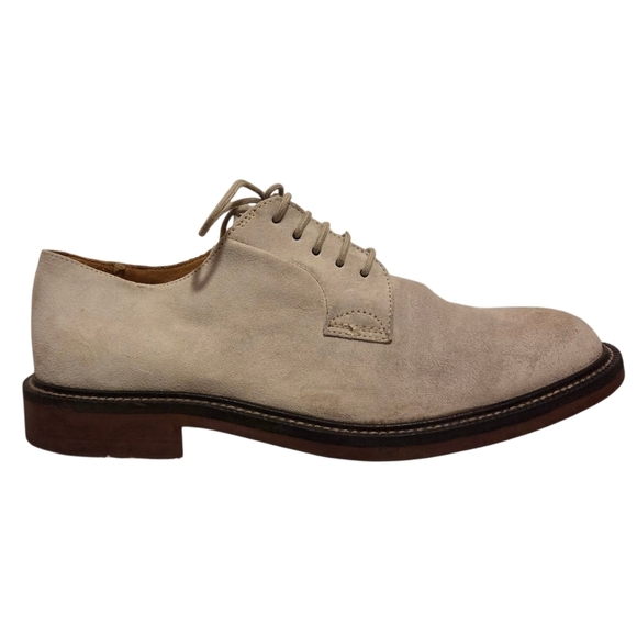 J.Crew Suede Leather Dress Up Oxford Shoes Laces Tan Beige Cream Men's 10.5 - Picture 7 of 7